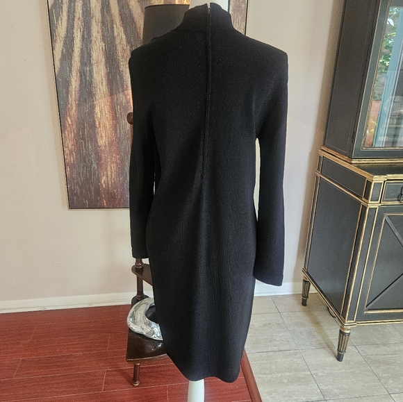 St. John Black Long Sleeve Dress #stjohn - Picture 4 of 8
